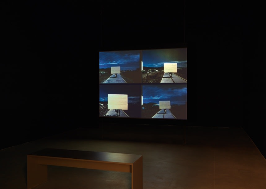 Installation view, Melanie Smith: Grey (negative) rectangle on white background, Galerie Peter Kilchmann, Zurich, Switzerland, 2008