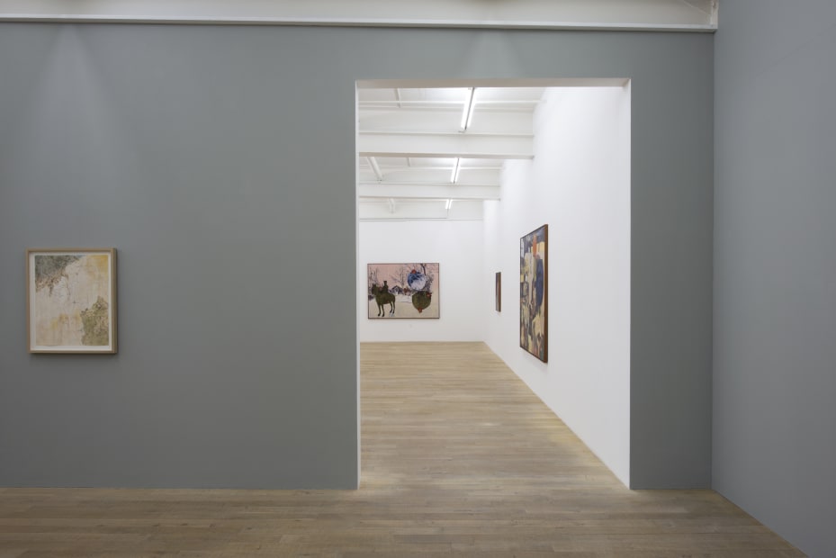 Installation view, Uwe Wittwer: Im Walde, Galerie Peter Kilchmann, Zurich, Switzerland, 2019, Photo: Sebastian Schaub