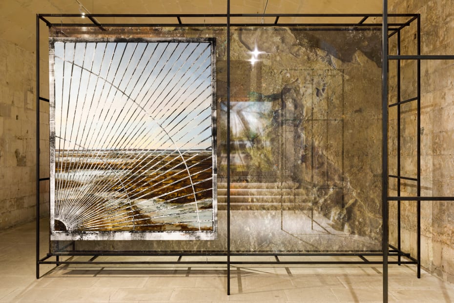 Installation view: Eva Nielsen & Marianne Derrien, Insolare, BMW Art Makers, Les Rencontres de la Photographie Arles, France, 2023. Photos: Salim Santa Lucia