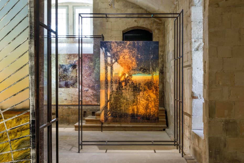 Installation view: Eva Nielsen & Marianne Derrien, Insolare, BMW Art Makers, Les Rencontres de la Photographie Arles, France, 2023. Photos: Salim Santa Lucia