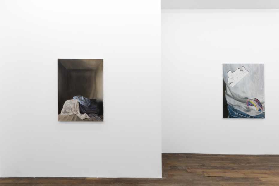 Installation views, Group Show: Figurative Painting in France Today (selection), Galerie Peter Kilchmann, Paris, 2023. Photos: Axel Fried