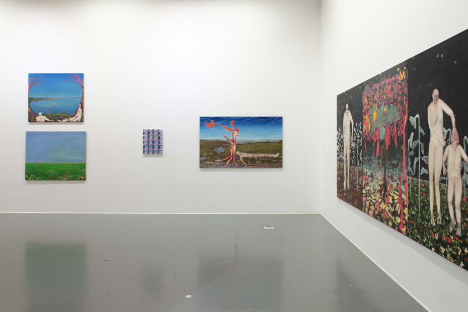 Installation view, Andriu Deplazes: Körper, Blume, Wasser, Gras, Kunstverein Friedrichshafen, Friedrichshafen, Germany, 2018