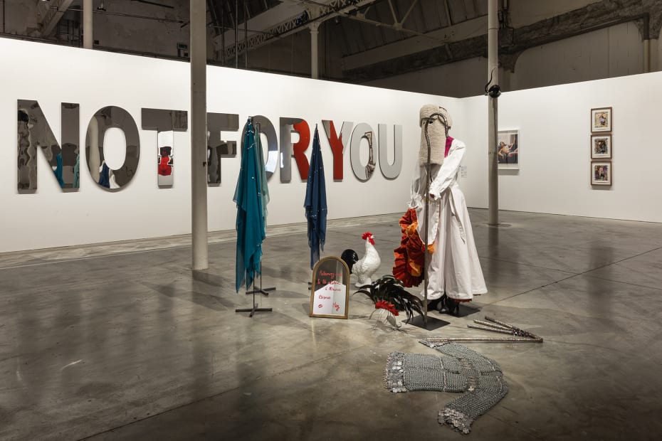 Exhibition view: Monica Bonvicini, On your Lips (group), Le Lieu Unique, Nantes, France, 2024. Photos: Fanny Trichet