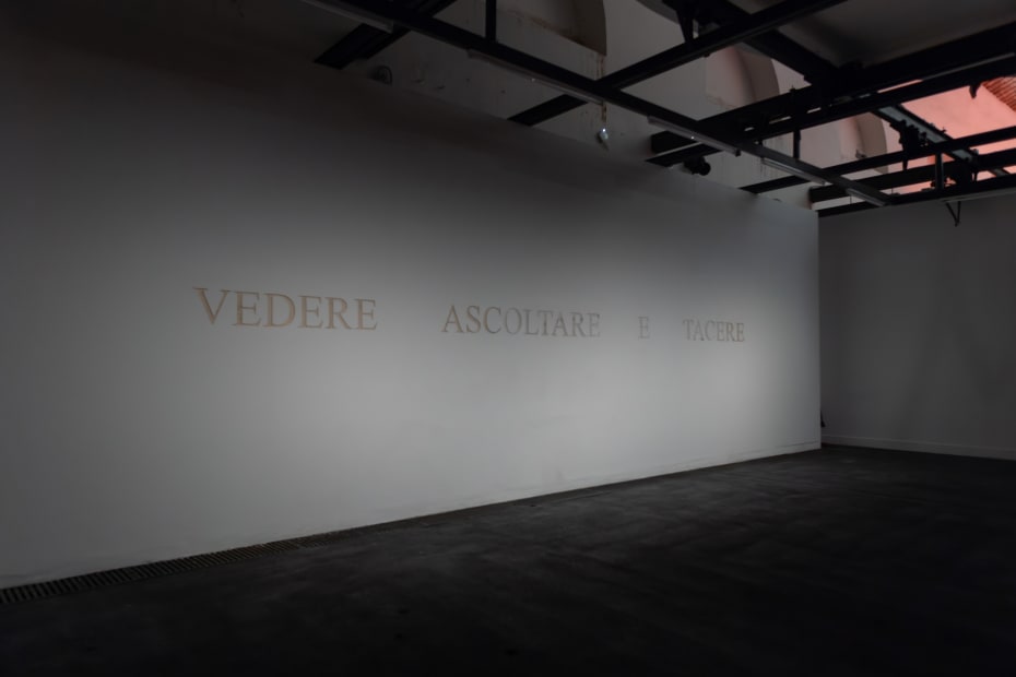 Installation view, Teresa Margolles: Periferia dell’agonia, Mattatoio, Rome, Italy, 2022
