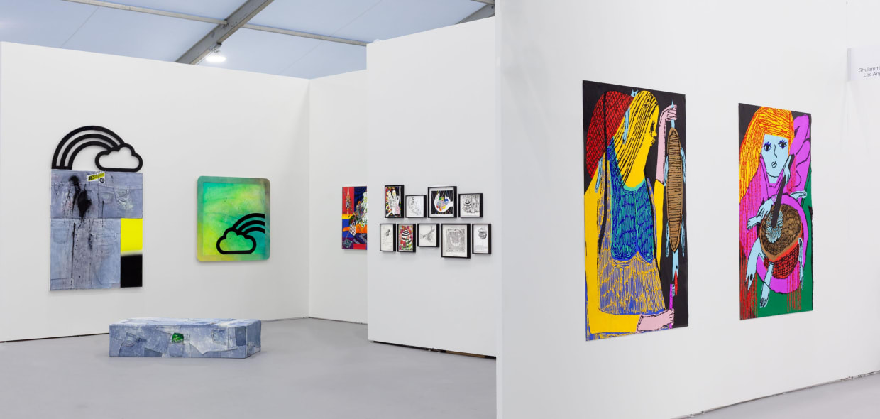 Wendy White, Amir H. Fallah, Trenton Doyle Hancock and Summer Wheat at UNTITLED. Miami Beach 2019, Booth B23