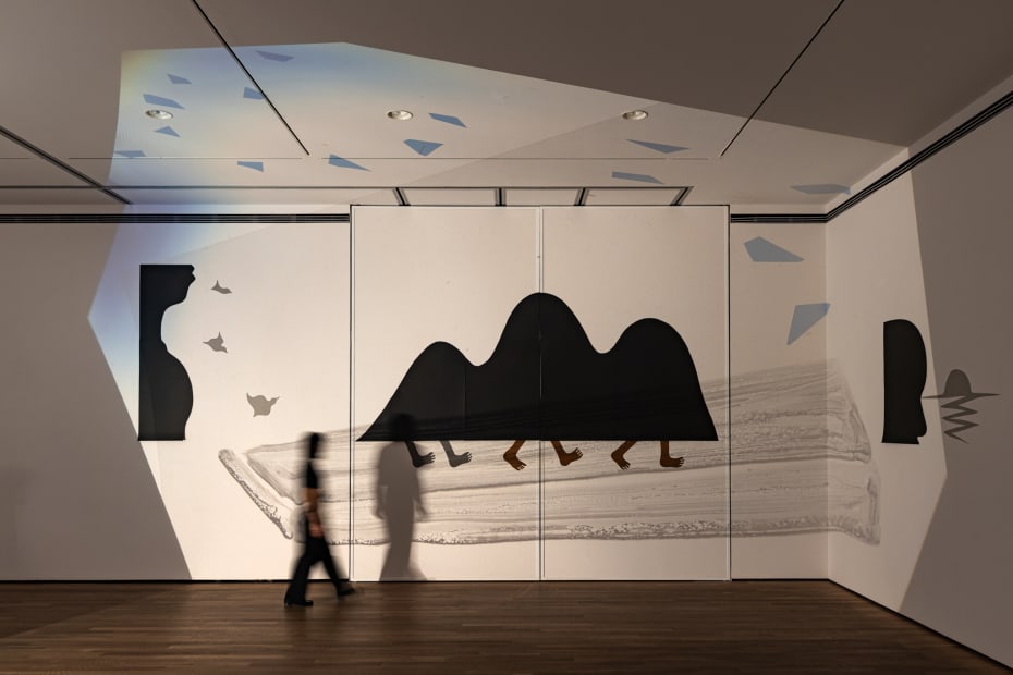 展覽現場，作品「土象的河」，攝影:簡豪江。 Exhibition View, River Of Earth Sign, Photo by Chien Hao Chiang.