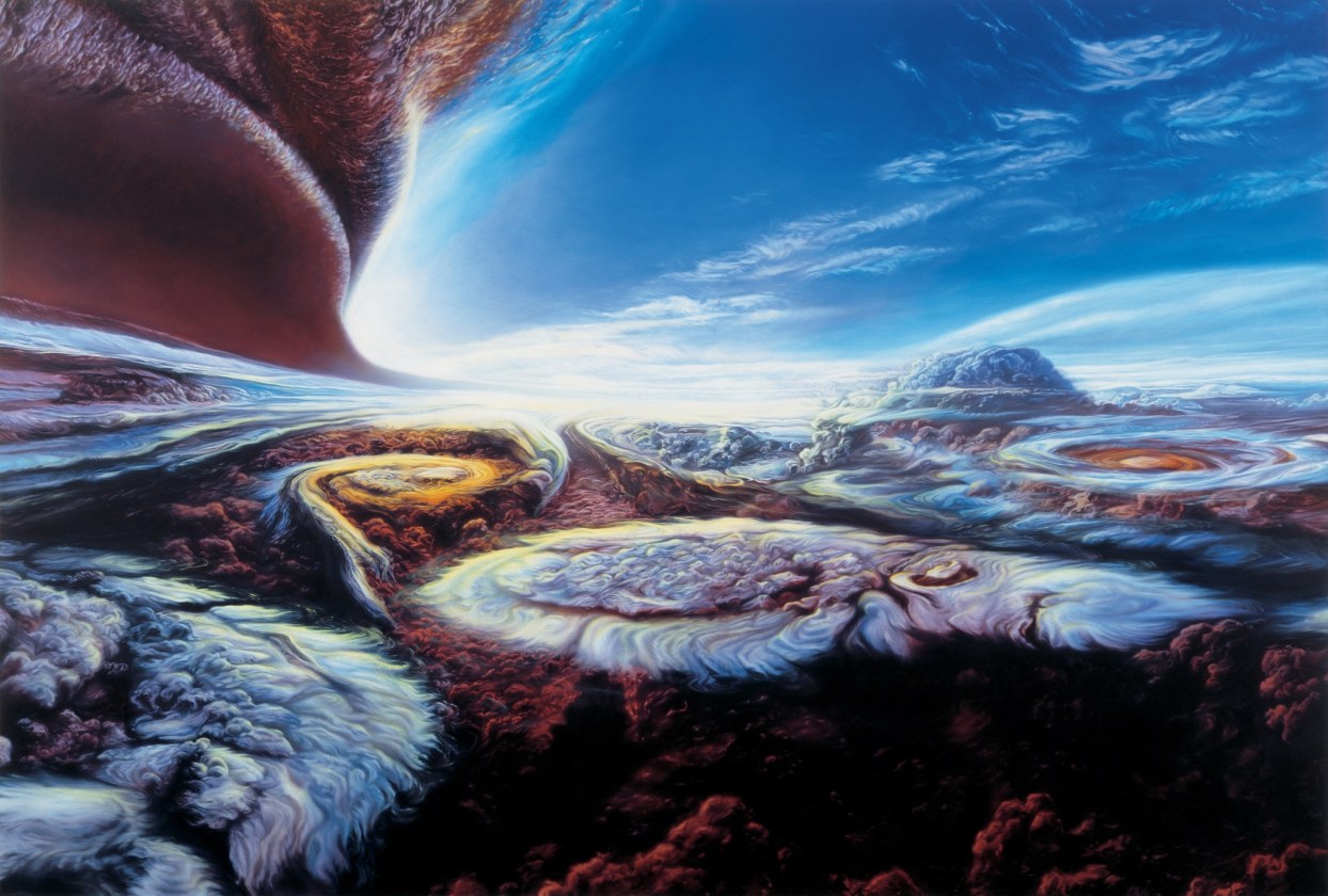 Glenn Brown, Jesus; The Living Dead (after ‘Jupiter Cloudscape’ 1982 by Adolf Schaller), 1998