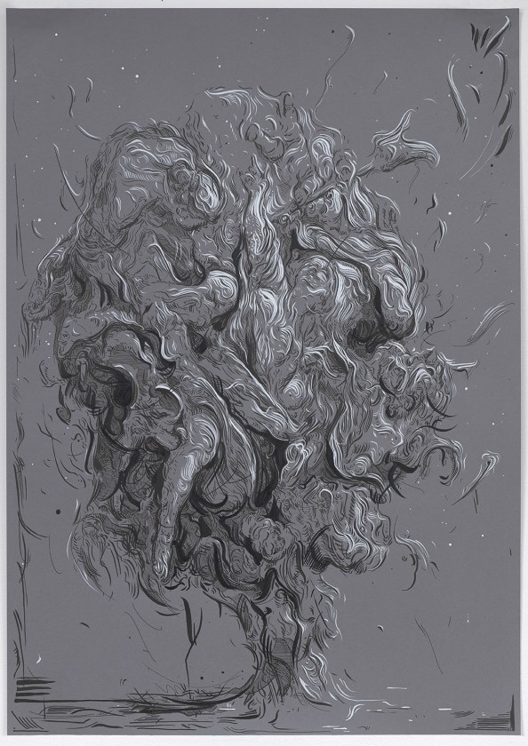 Glenn Brown, Drawing 26 (after Boucher), 2015