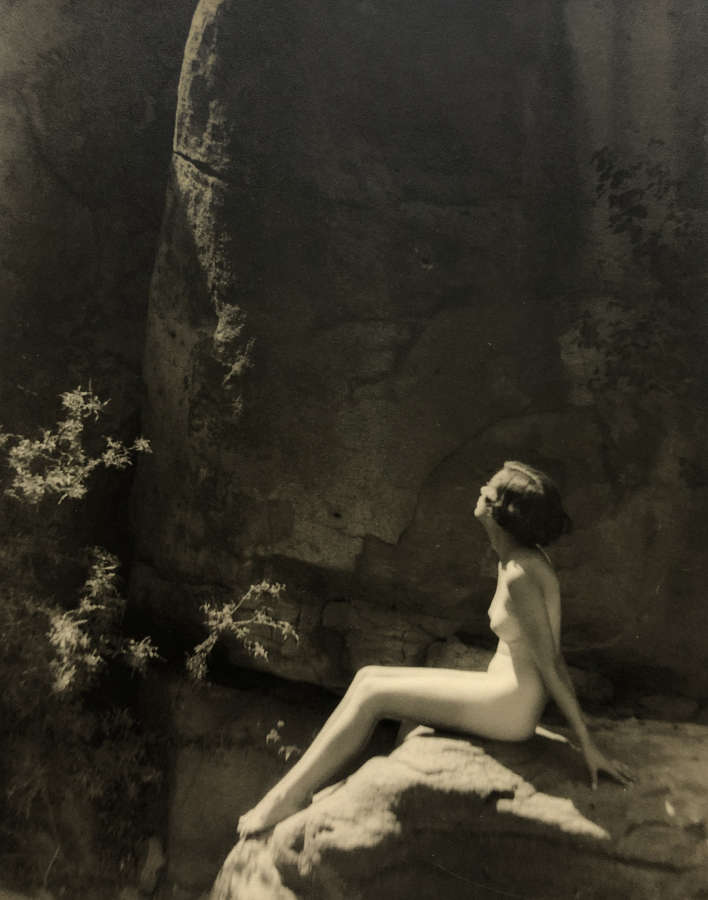 Forman Hanna, Untitled (Nude on Rock), c. 1920
