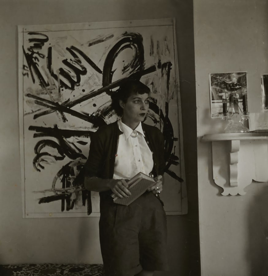 Michael West in her summer rental, Stonington, Connecticut, 1955. Photograph by Francis Lee. Collection of the Michael (Corinne) West Estate Archives