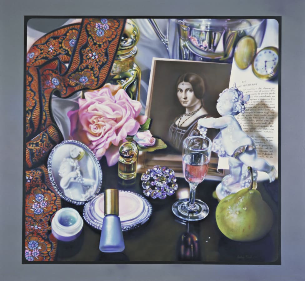 Audrey Flack, “Leonardo’s Lady,” 1974; oil and synthetic polymer on canvas. Audrey Flack Marcus Estate and MoMA, New York