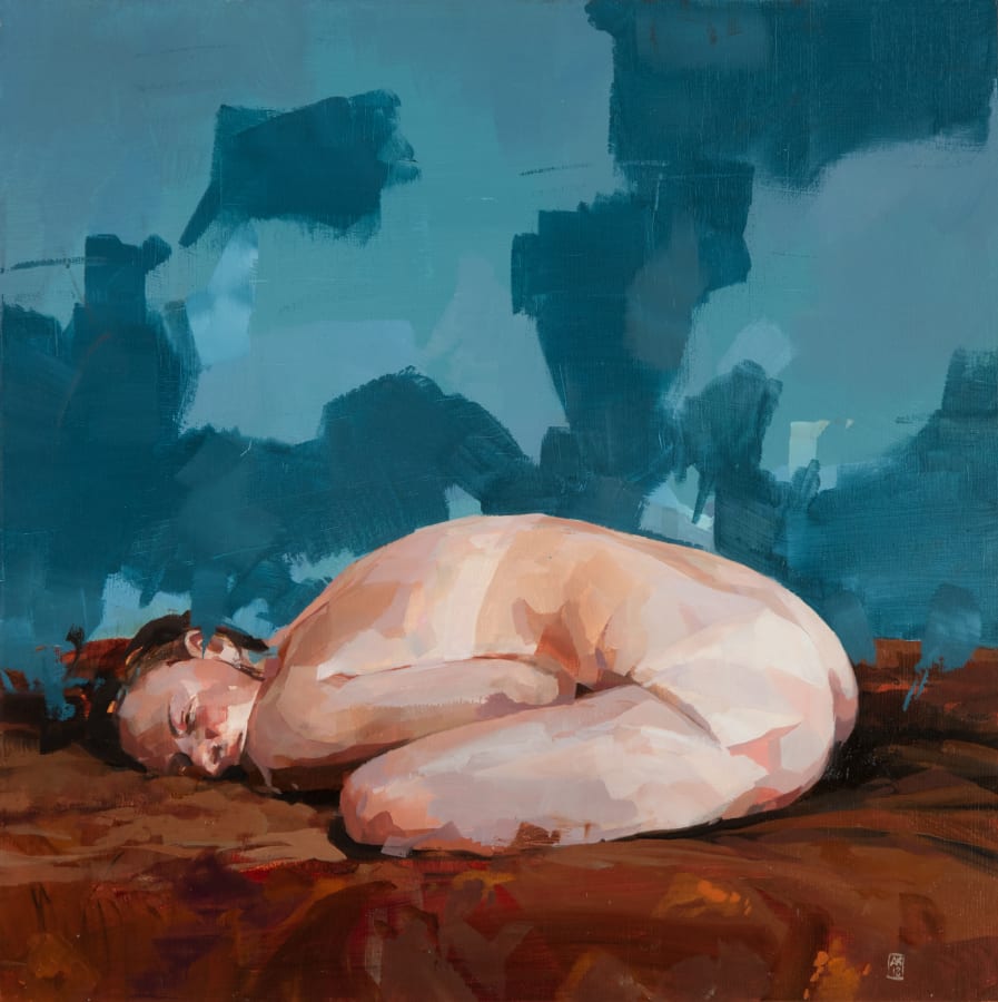 Alex Kanevsky, M.H., 2018, Oil on board, 18 x 18 inches