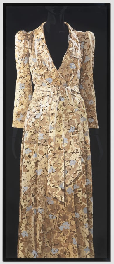 Artwork: Paulina Olowska, Crepe Kimono - style dress with Deco print - Biba, 2014