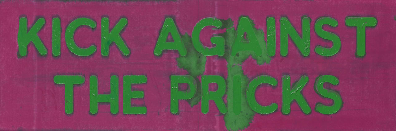 Artwork: Mel Bochner, Kick Against The Pricks, 2019