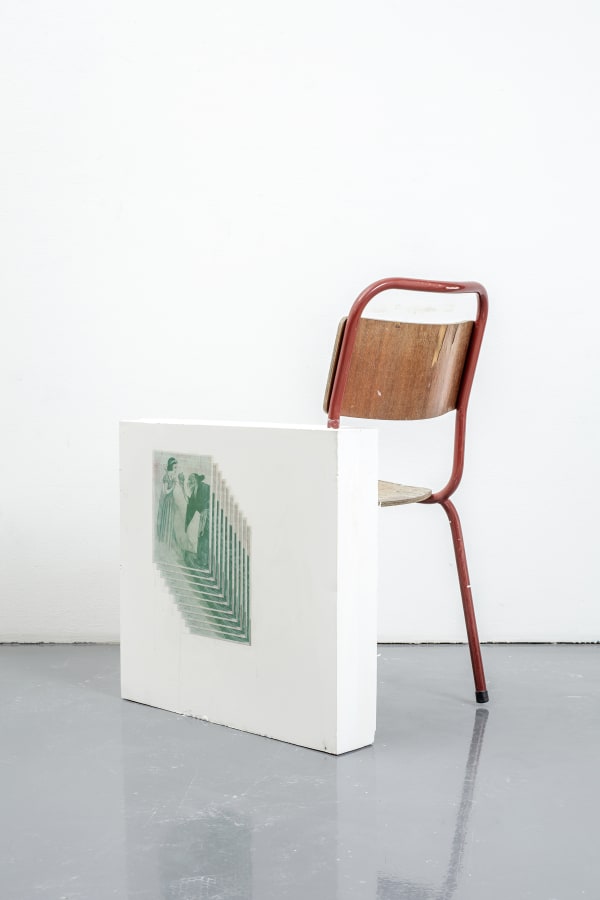 Artwork: Matias Faldbakken, Screen Chair (Tenggren Green), 2017