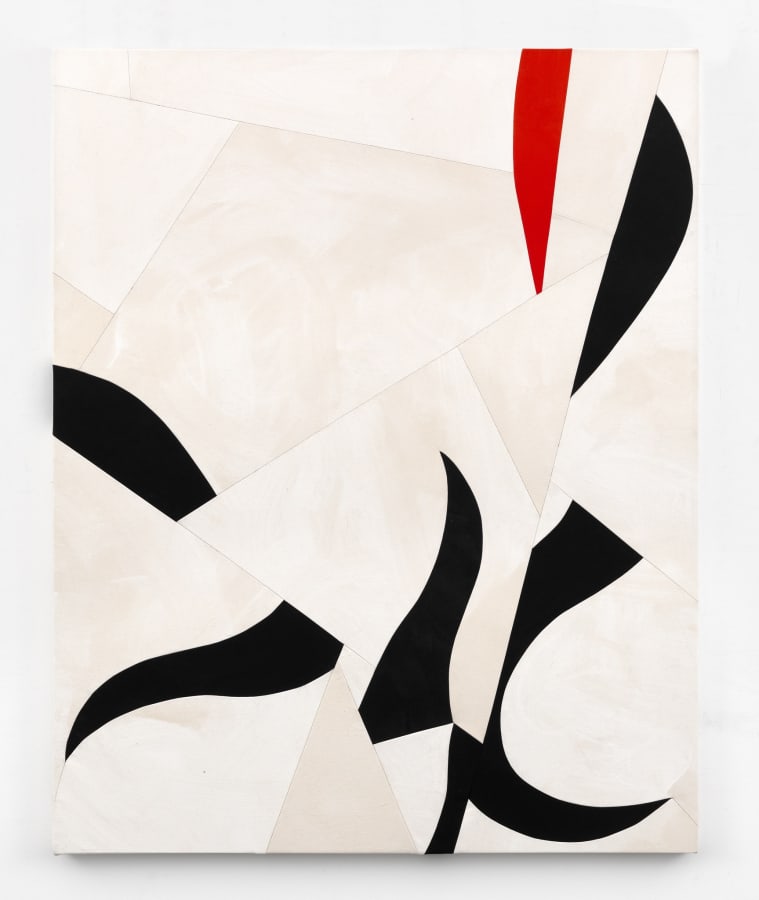 Artwork: Sarah Crowner, Sliced Black and Red (Insect), 2015