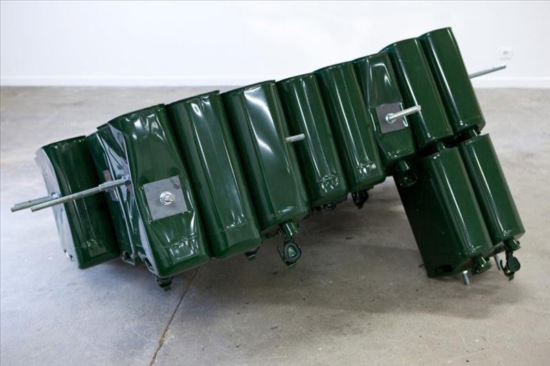 Artwork: Matias Faldbakken, UNTITLED (JERRY CAN CLUSTER), 2011