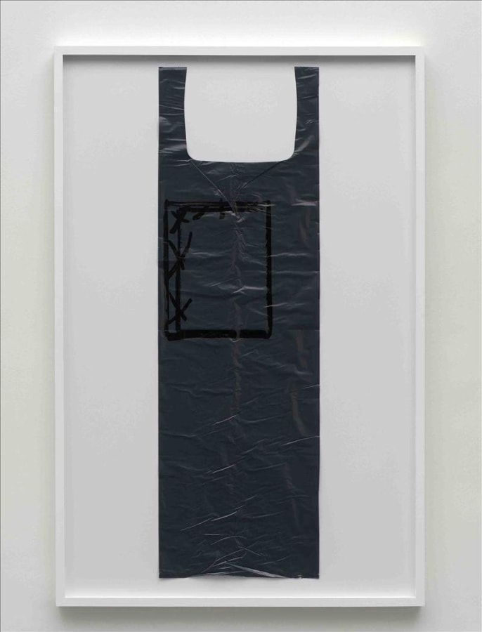 Artwork: Matias Faldbakken, Untitled (Garbage Bag Grey #9), 2010
