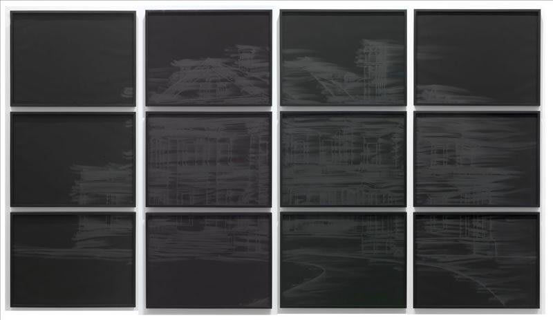 Artwork: Gary Simmons, Burnt Grid, 2010