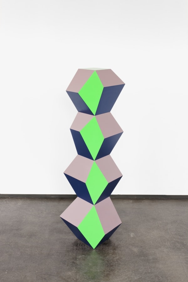 Artwork: Angela Bulloch, Green, Blue and Beige Stack, 2016