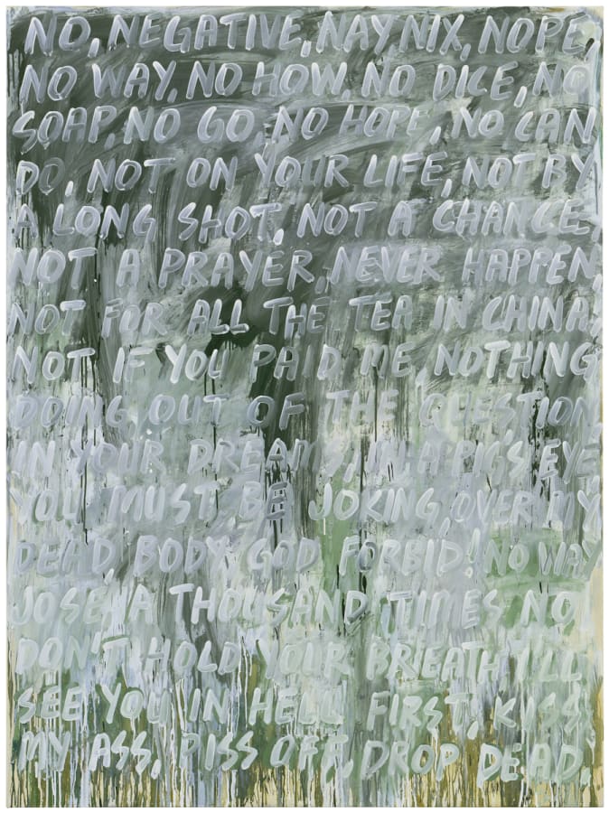 Artwork: Mel Bochner, No, 2007