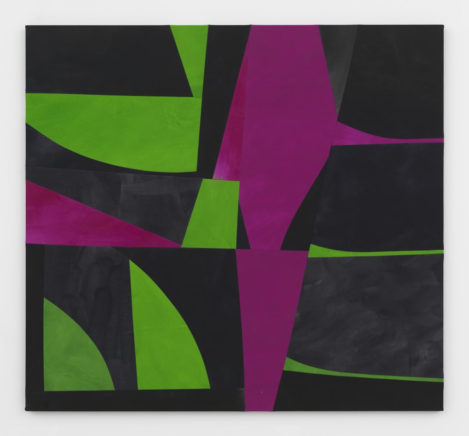 Artwork: Sarah Crowner, Sliced Green and Violet Weeds (after HM), 2017