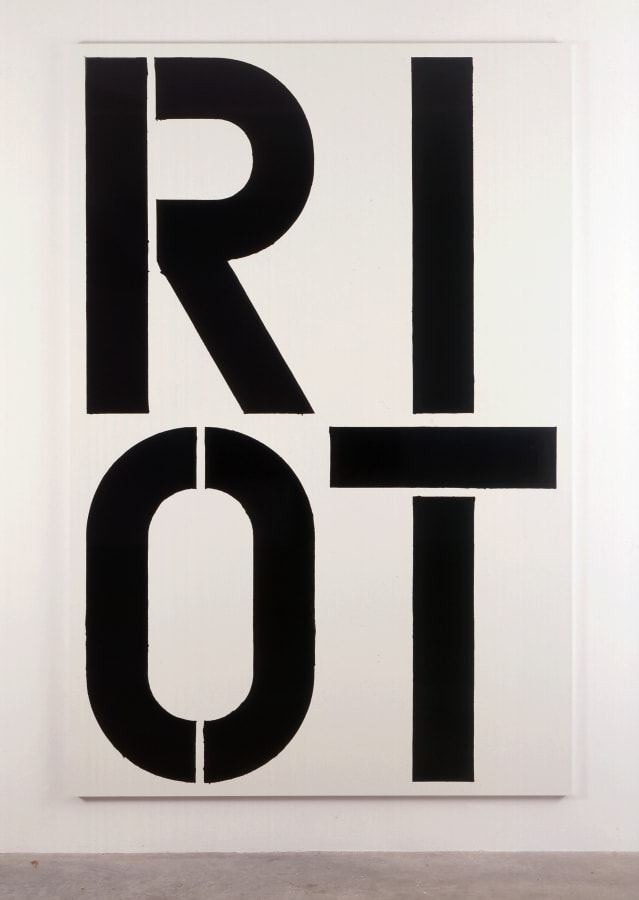 Artwork: Christopher Wool, Untitled (RIOT), 1990