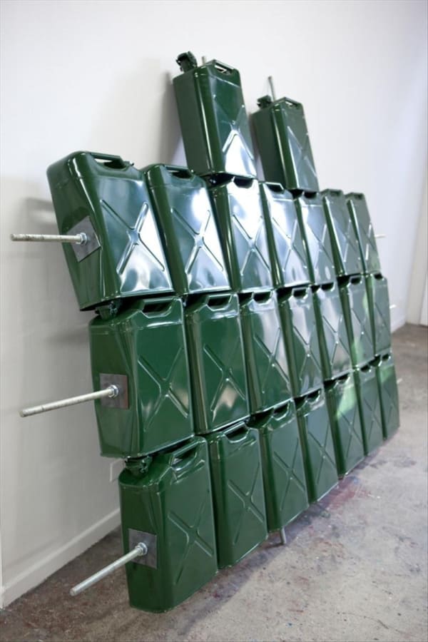 Artwork: Matias Faldbakken, UNTITLED (JERRY CAN WALL), 2011