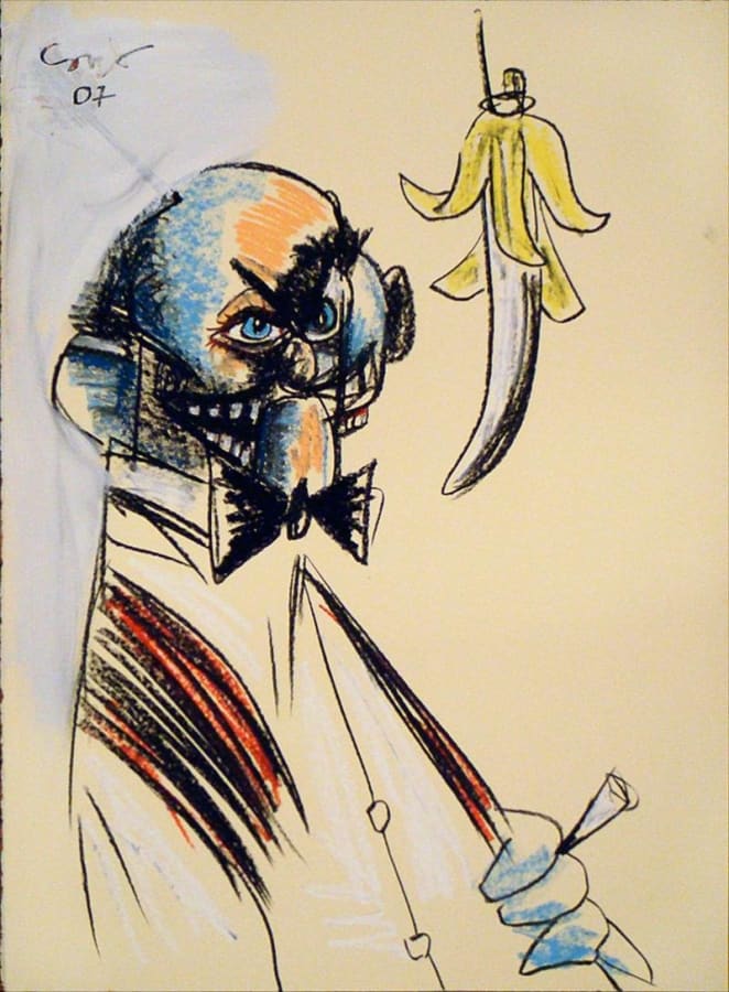 Artwork: George Condo, Rodrigo with banana, 2007