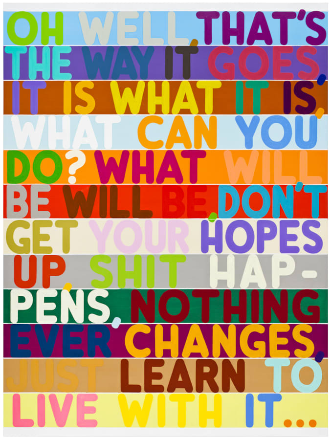 Artwork: Mel Bochner, Oh Well, 2010