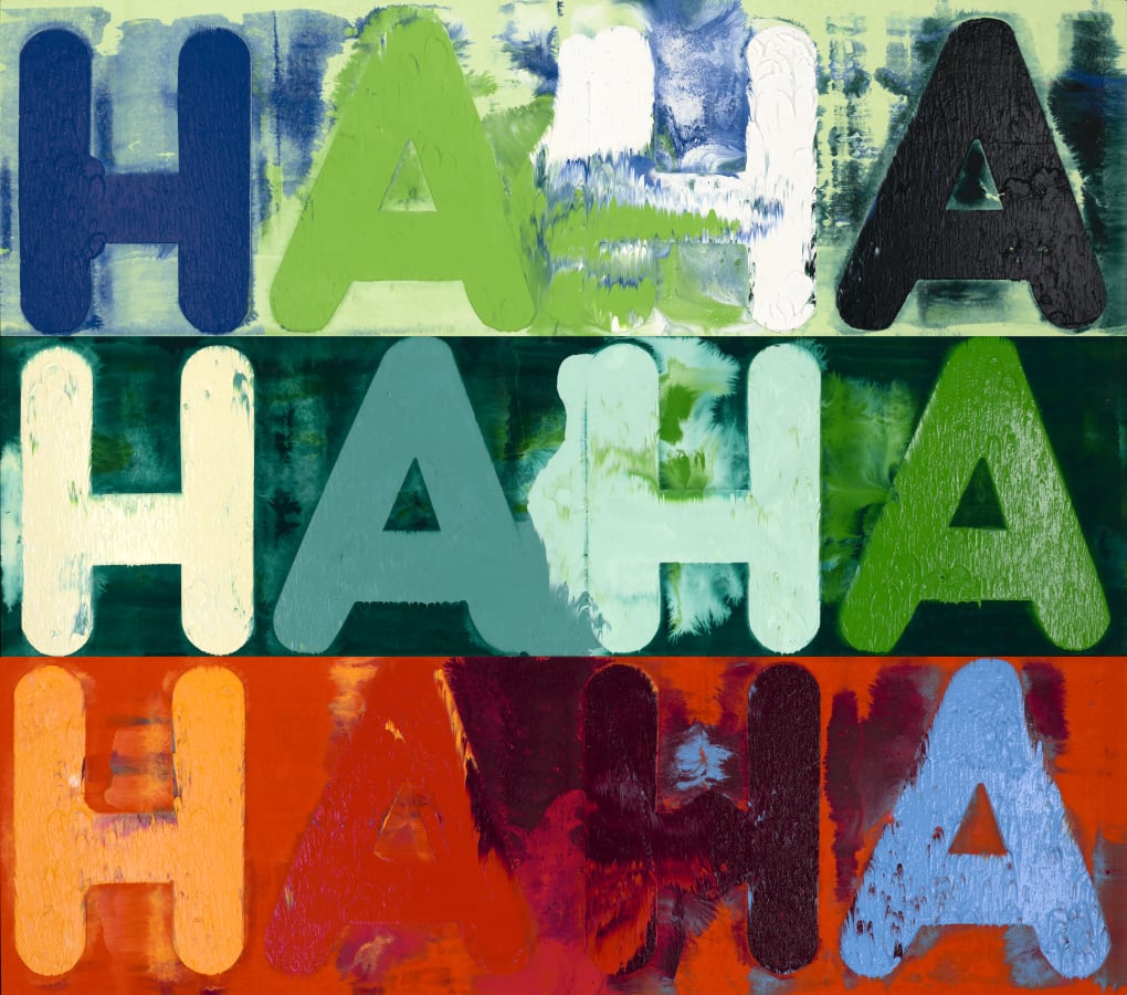 Artwork: Mel Bochner, Ha Ha Ha, 2018