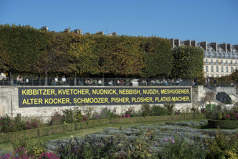 Artwork: Mel Bochner, The Joys of Yiddish, 2017