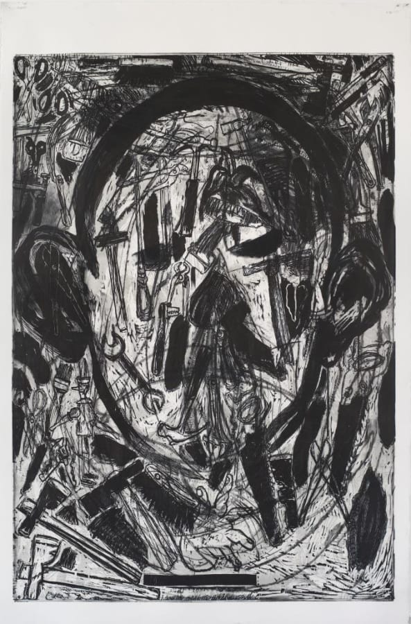 Jim Dine, Tools in a Puzzled Vessel III, 2017