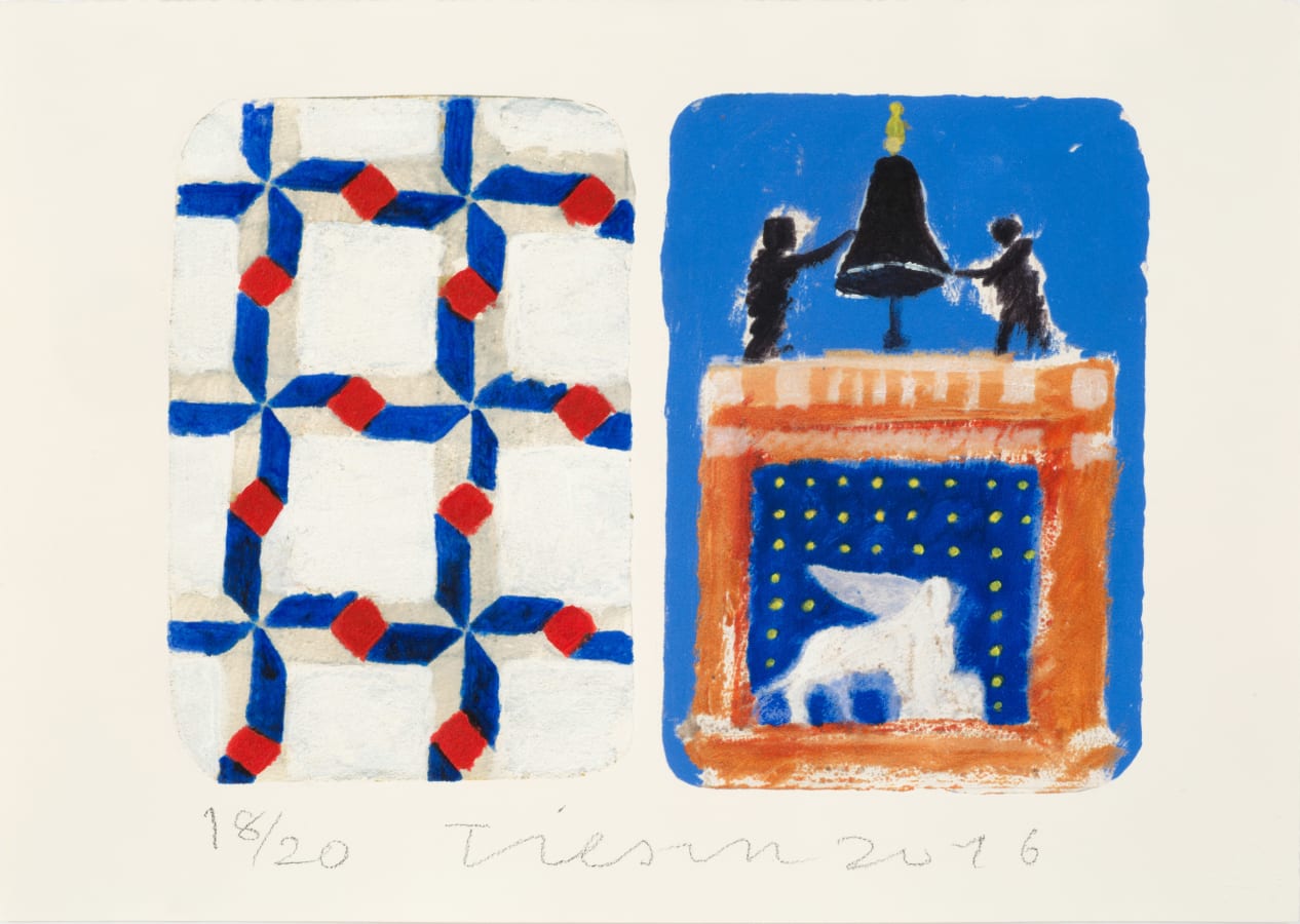 Joe Tilson, The Stones of Venice, Il Torre dell' Orologio Diptych, 2016