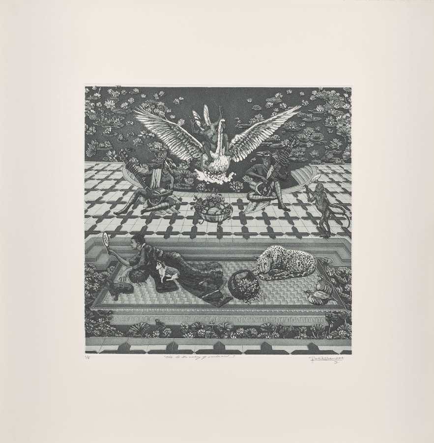 Raqib Shaw, Ode to the Valley of Wonderment, 2018