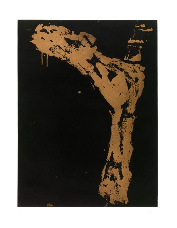 Georg Baselitz, Piedi VI (gold), 2020