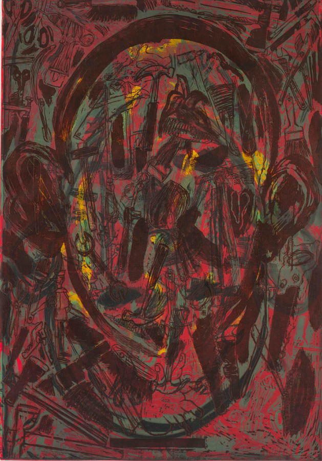 Jim Dine, Tools in a Puzzled Vessel VIII, 2017