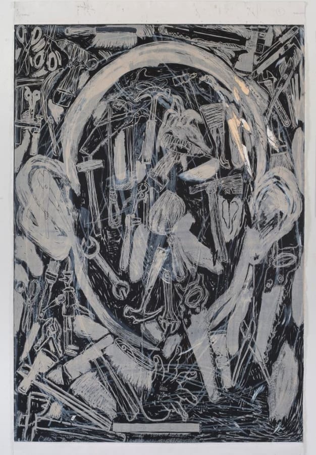 Jim Dine, Tools in a Puzzled Vessel VI, 2017