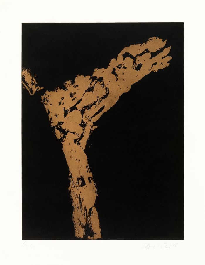 Georg Baselitz, Piedi III (gold), 2020