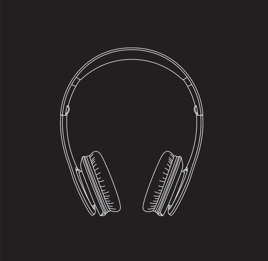 Michael Craig-Martin, Quotidian: Headphones, 2017