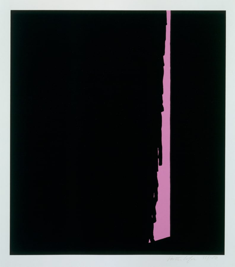 Patrick Caulfield, Curtains drawn back from balconies of shores, 1973