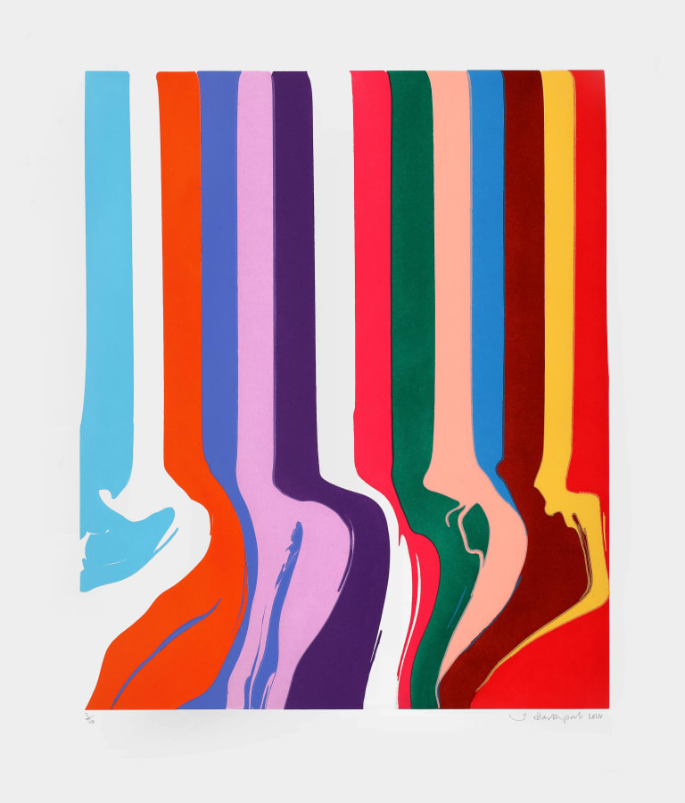 Ian Davenport, De-da-de (White), 2024