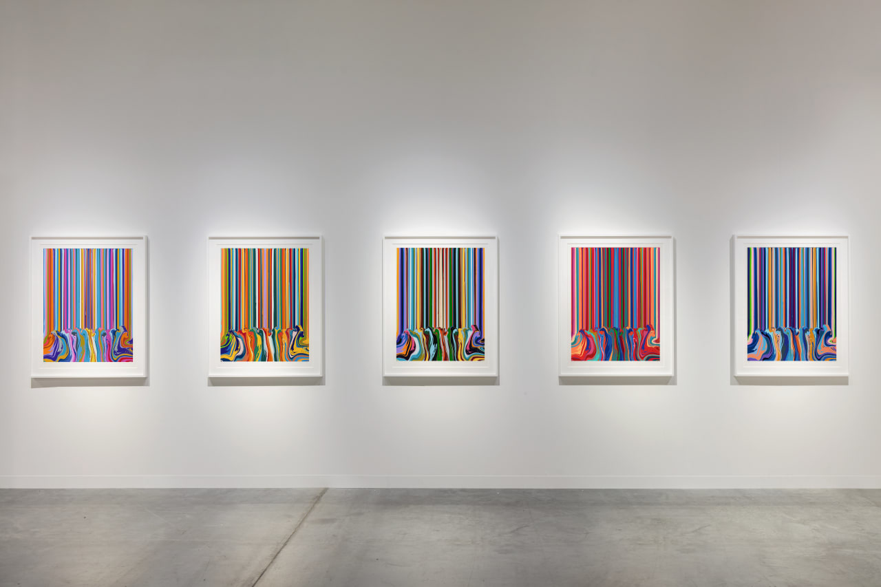 Ian Davenport, Mirrored Enamel, 2022