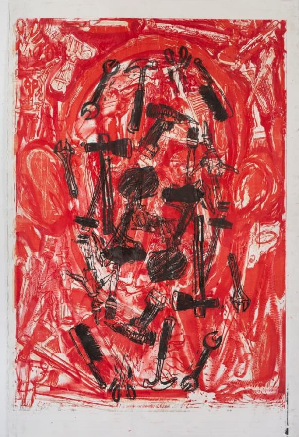 Jim Dine, Tools in a Puzzled Vessel V, 2017