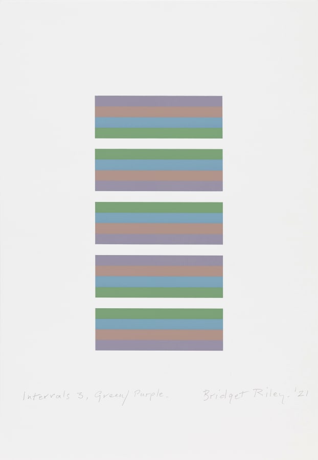 Bridget Riley, Intervals 3: Green/Purple, 2021