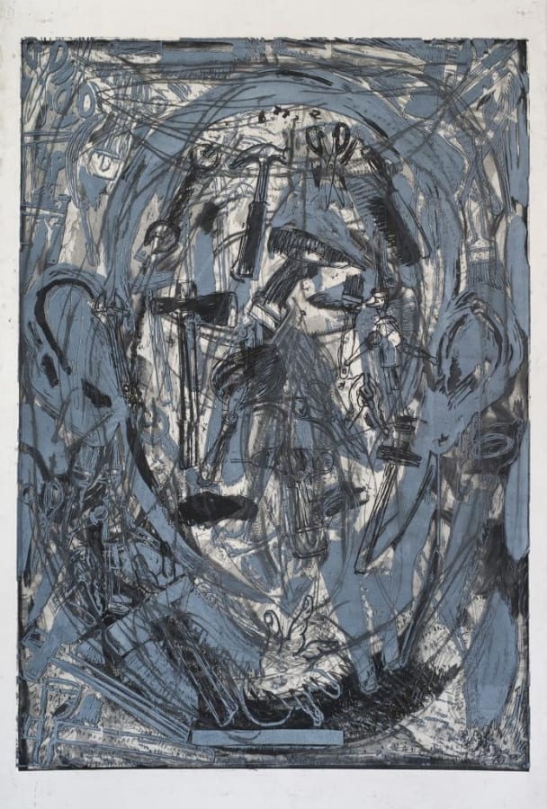 Jim Dine, Tools in a Puzzled Vessel I, 2017