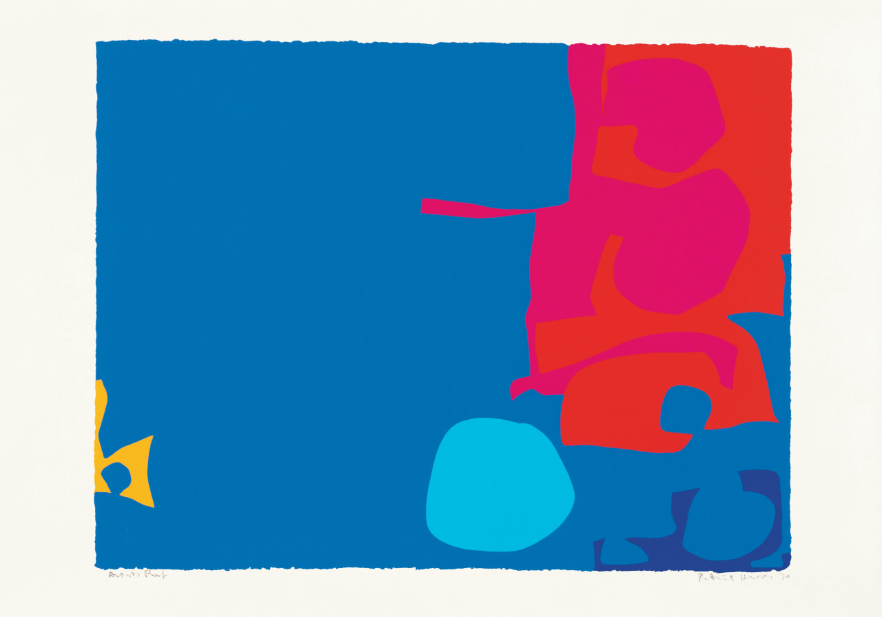 Patrick Heron, Interlocking Pink and Vermilion with Blue : April 1970, 1970