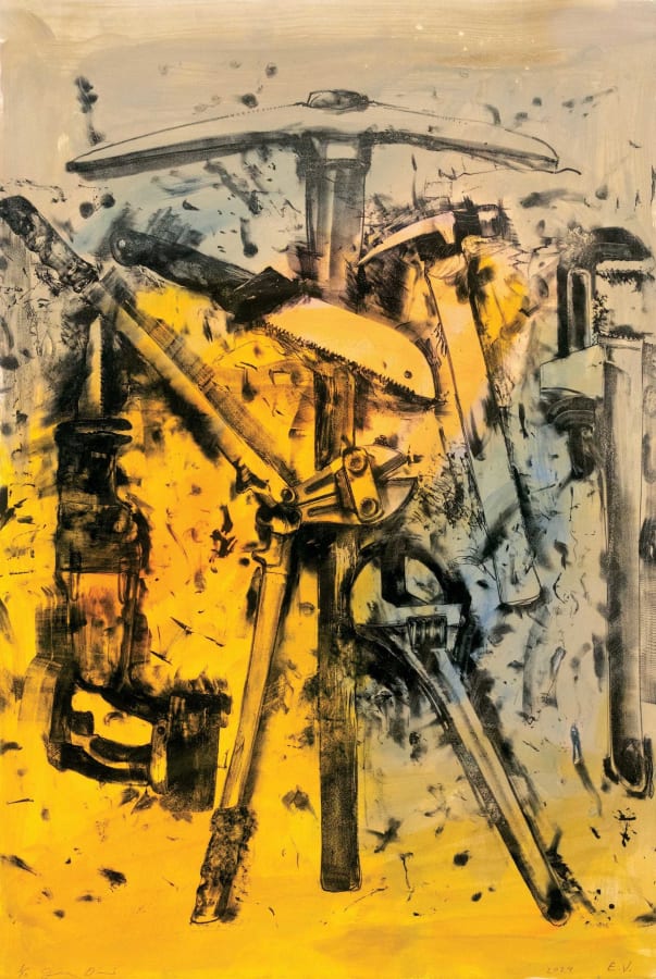 Jim Dine, Firing up the Fingers, 2024