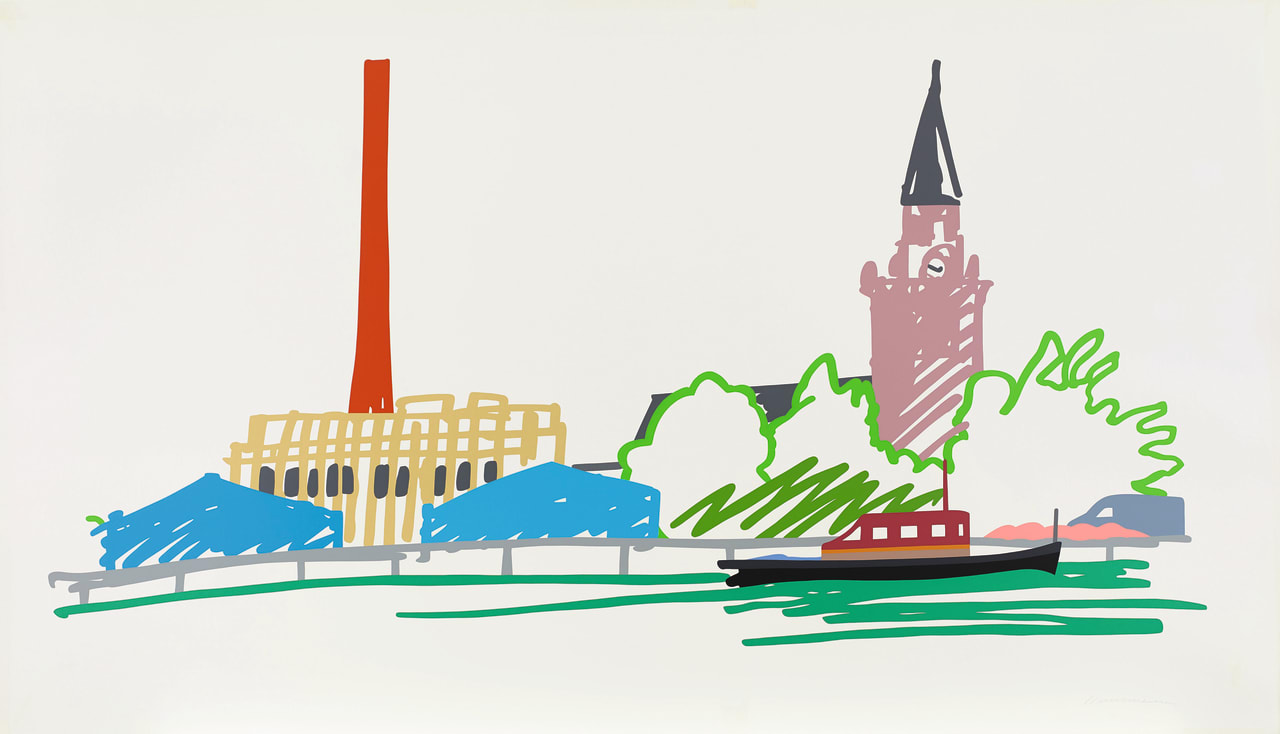 Tom Wesselmann, Thames Scene with Power Station, 1990