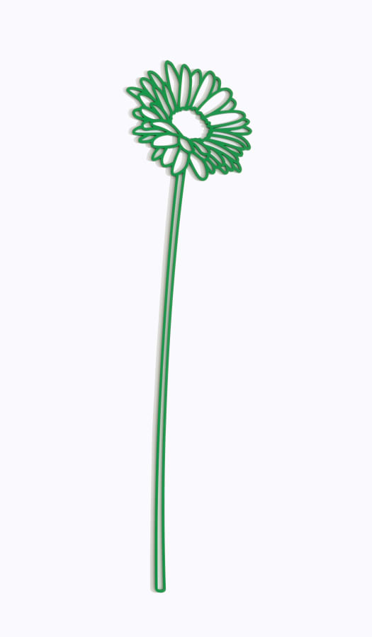 Michael Craig-Martin, Metal Flowers: Gerbera, 2023